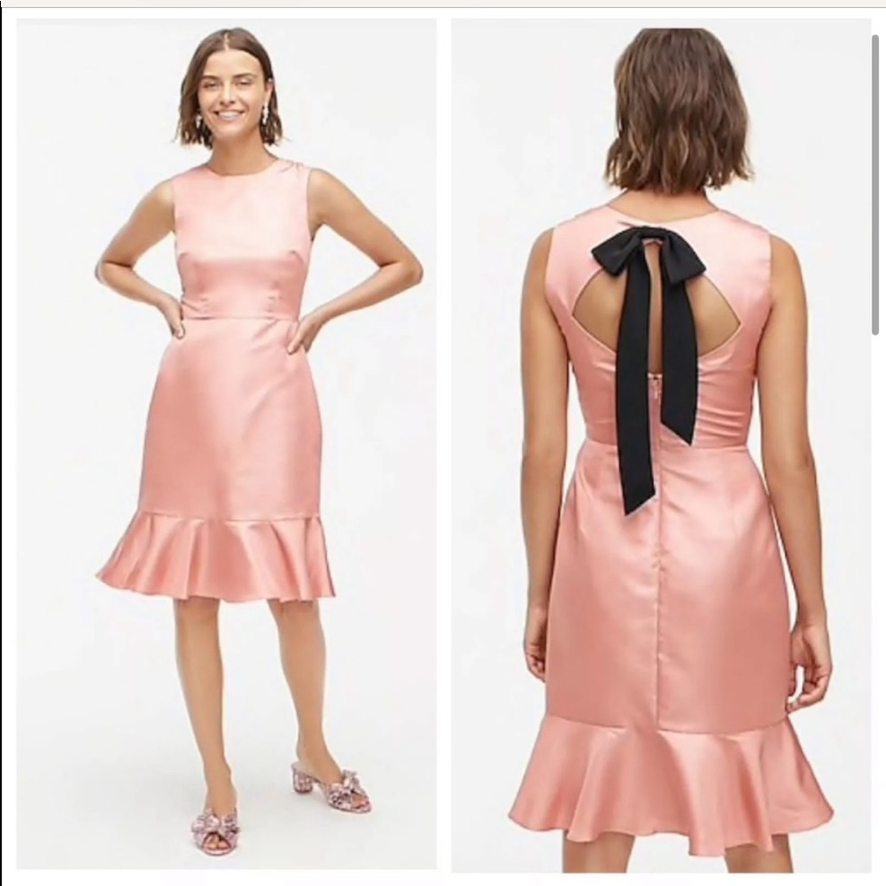 J. Crew Ruffle Hem Sheath Dress NWT Size 2 Blush